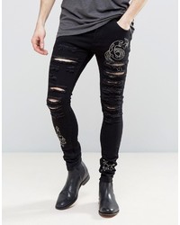 Jean skinny déchiré noir