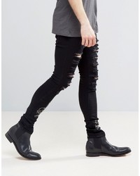 Jean skinny déchiré noir