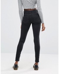 Jean skinny déchiré noir Asos