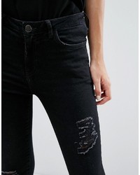 Jean skinny déchiré noir