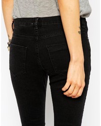 Jean skinny déchiré noir Asos