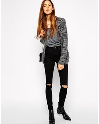 Jean skinny déchiré noir Asos