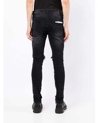 Jean skinny déchiré noir purple brand