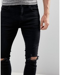 Jean skinny déchiré noir