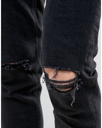 Jean skinny déchiré noir Asos