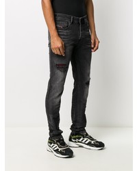 Jean skinny déchiré noir Diesel