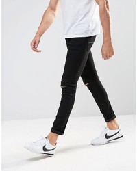 Jean skinny déchiré noir Asos