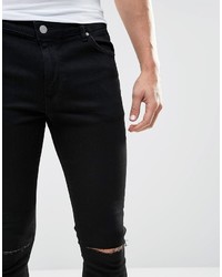 Jean skinny déchiré noir Asos