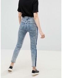 Jean skinny délavé à l'acide bleu clair Asos