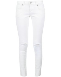 Jean skinny en coton blanc