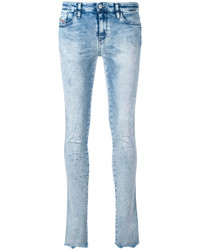 Jean skinny en coton bleu clair Diesel