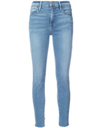 Jean skinny en coton bleu clair Frame