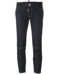 Jean skinny en coton bleu marine Dsquared2