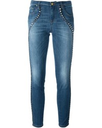 Jean skinny en coton bleu Versace