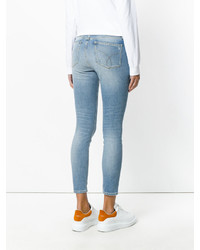 Jean skinny en coton déchiré bleu clair CK Calvin Klein
