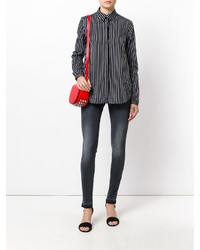 Jean skinny en coton gris foncé Versace