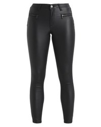 Jean skinny en cuir noir Fashion Union Petite