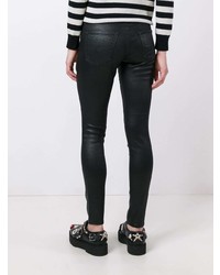 Jean skinny en cuir noir AG Jeans