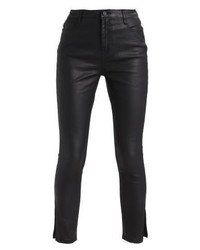 Jean skinny en cuir noir Missguided