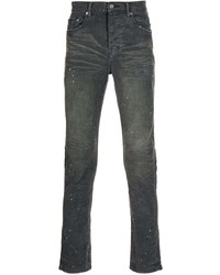 Jean skinny en velours côtelé gris foncé