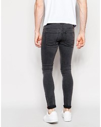 Jean skinny gris foncé Pull&Bear