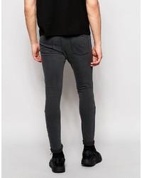 Jean skinny gris foncé Pull&Bear