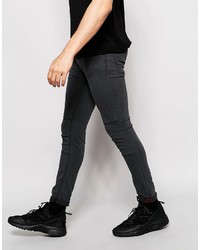 Jean skinny gris foncé Pull&Bear