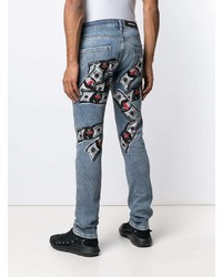 Jean skinny imprimé bleu clair Philipp Plein