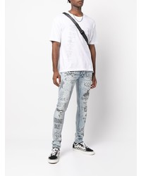 Jean skinny imprimé bleu clair Ksubi