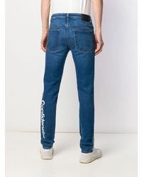 Jean skinny imprimé bleu clair Marcelo Burlon County of Milan