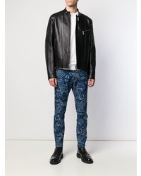 Jean skinny imprimé bleu marine DSQUARED2