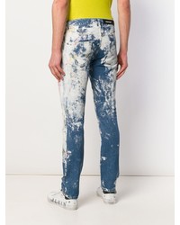 Jean skinny imprimé bleu Philipp Plein