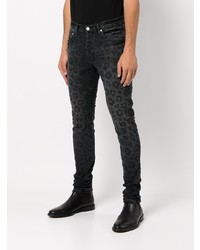 Jean skinny imprimé léopard noir purple brand