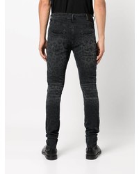 Jean skinny imprimé léopard noir purple brand