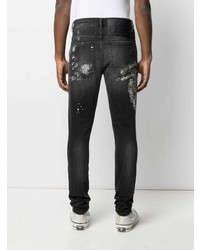 Jean skinny imprimé noir Diesel