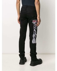 Jean skinny imprimé noir Philipp Plein