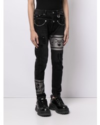 Jean skinny imprimé noir C2h4