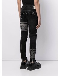 Jean skinny imprimé noir C2h4