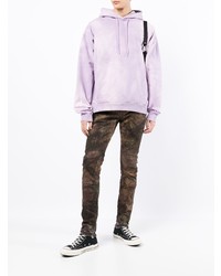 Jean skinny imprimé tie-dye marron foncé purple brand