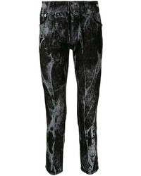 Jean skinny imprimé tie-dye noir Dolce & Gabbana