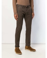 Jean skinny marron foncé Barba