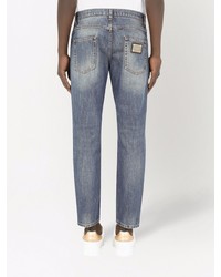 Jean skinny orné bleu clair Dolce & Gabbana