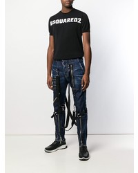 Jean skinny orné bleu marine DSQUARED2