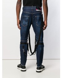 Jean skinny orné bleu marine DSQUARED2