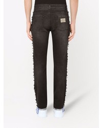 Jean skinny orné noir Dolce & Gabbana