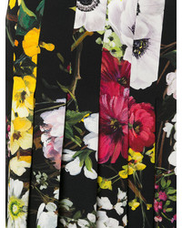 Jupe à fleurs noire Dolce & Gabbana