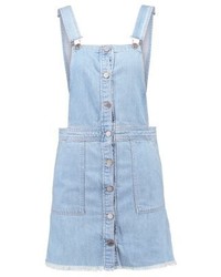 Jupe boutonnée en denim bleu clair Edwin
