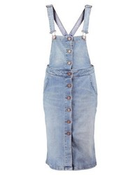 Jupe boutonnée en denim bleu clair Mustang