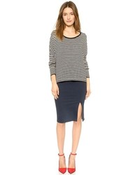 Jupe crayon bleu marine Alice + Olivia