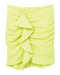 Jupe crayon chartreuse Mango